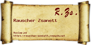 Rauscher Zsanett névjegykártya